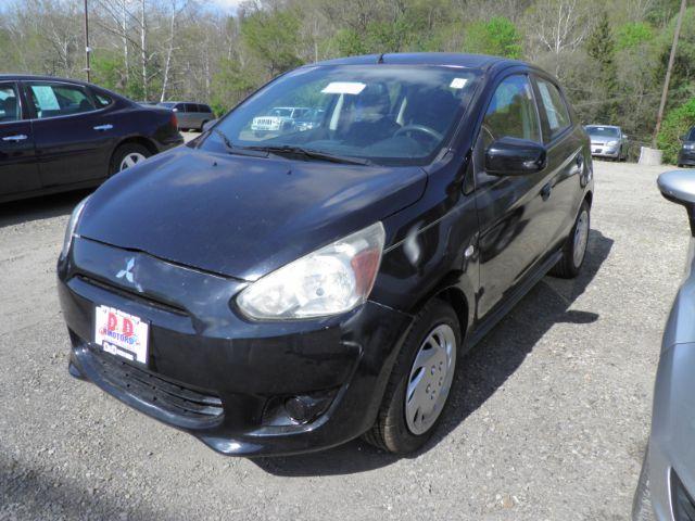 2014 BLACK Mitsubishi Mirage ES (ML32A3HJ2EH) with an 1.2l L4 engine, AT transmission, located at 19521 New George's Creek Rd SW, Barton, MD, 21521, (301) 463-2404, 39.524323, -79.017906 - Photo #0