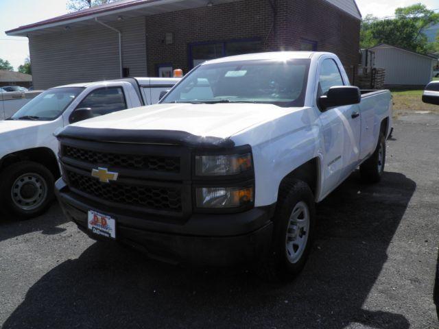2014 WHITE Chevrolet Silverado 1500 Work Truck 2WT Regular Cab 2WD (1GCNCPEH6EZ) with an 4.3 V6 engine, AT transmission, located at 15520 McMullen Hwy SW, Belair, MD, 21502, (301) 729-3700, 39.581375, -78.846451 - Photo #0