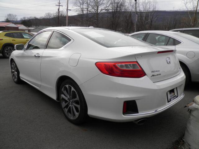 2014 White Honda Accord EX-L V6 Coupe AT (1HGCT2B85EA) with an 3.5L V6 engine, AT transmission, located at 15520 McMullen Hwy SW, Belair, MD, 21502, (301) 729-3700, 39.581375, -78.846451 - Photo#4