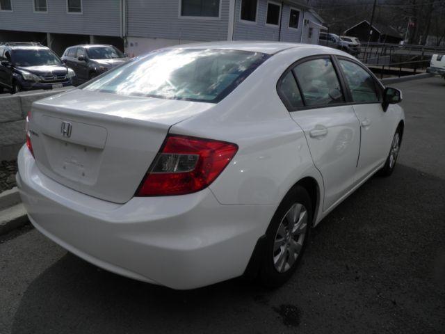 2012 WHITE Honda Civic LX (2HGFB2E58CH) with an 1.8L L4 engine, 5SP transmission, located at 15520 McMullen Hwy SW, Belair, MD, 21502, (301) 729-3700, 39.581375, -78.846451 - Photo#4