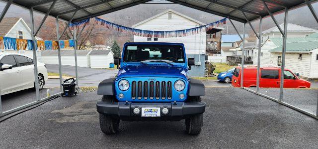 2015 BLUE /Black Jeep Wrangler Rubicon (1C4BJWCGXFL) with an 3.6L V6 engine, AT transmission, located at 15520 McMullen Hwy SW, Belair, MD, 21502, (301) 729-3700, 39.581375, -78.846451 - Photo#1
