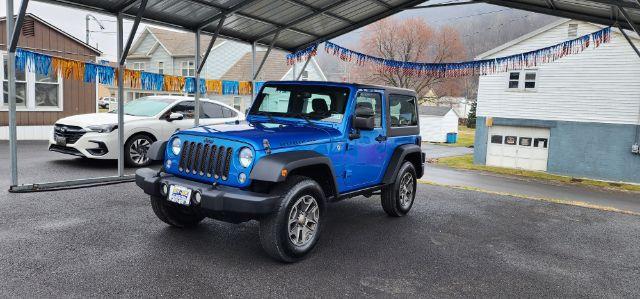 2015 BLUE /Black Jeep Wrangler Rubicon (1C4BJWCGXFL) with an 3.6L V6 engine, AT transmission, located at 15520 McMullen Hwy SW, Belair, MD, 21502, (301) 729-3700, 39.581375, -78.846451 - Photo#2