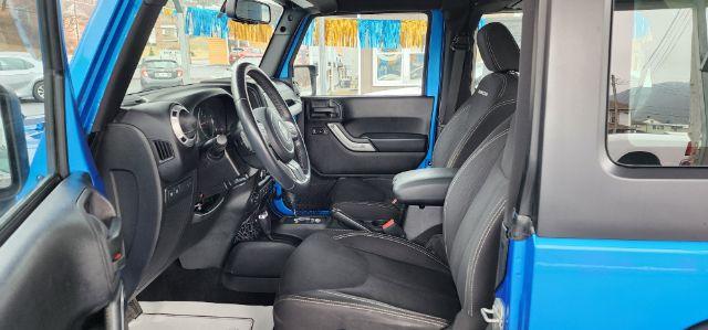 2015 BLUE /Black Jeep Wrangler Rubicon (1C4BJWCGXFL) with an 3.6L V6 engine, AT transmission, located at 15520 McMullen Hwy SW, Belair, MD, 21502, (301) 729-3700, 39.581375, -78.846451 - Photo#4