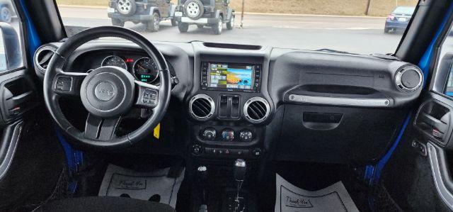 2015 BLUE /Black Jeep Wrangler Rubicon (1C4BJWCGXFL) with an 3.6L V6 engine, AT transmission, located at 15520 McMullen Hwy SW, Belair, MD, 21502, (301) 729-3700, 39.581375, -78.846451 - Photo#6