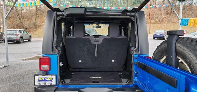 2015 BLUE /Black Jeep Wrangler Rubicon (1C4BJWCGXFL) with an 3.6L V6 engine, AT transmission, located at 15520 McMullen Hwy SW, Belair, MD, 21502, (301) 729-3700, 39.581375, -78.846451 - Photo#9